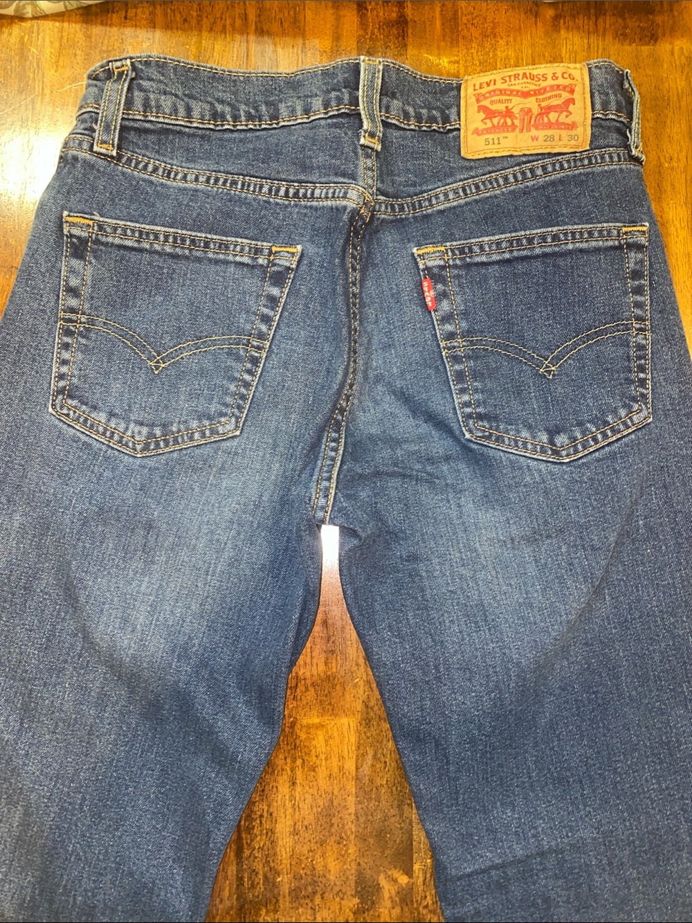Levi's Jeans 511 Straight Leg in Dark Blue - Picture 6 of 7
